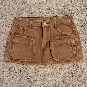 SHEIN Cargo Utility Denim Mini Skirt